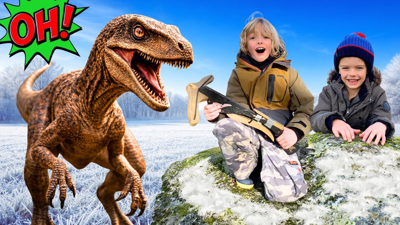 The Raptors Are Back! | Dinosaur Race with Sky and Finn