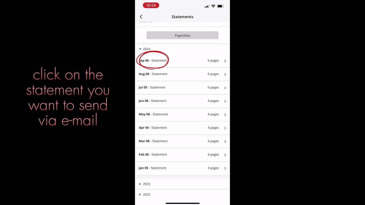 How To Send a Bank Statement From Your Chase Mobile App - iPhone