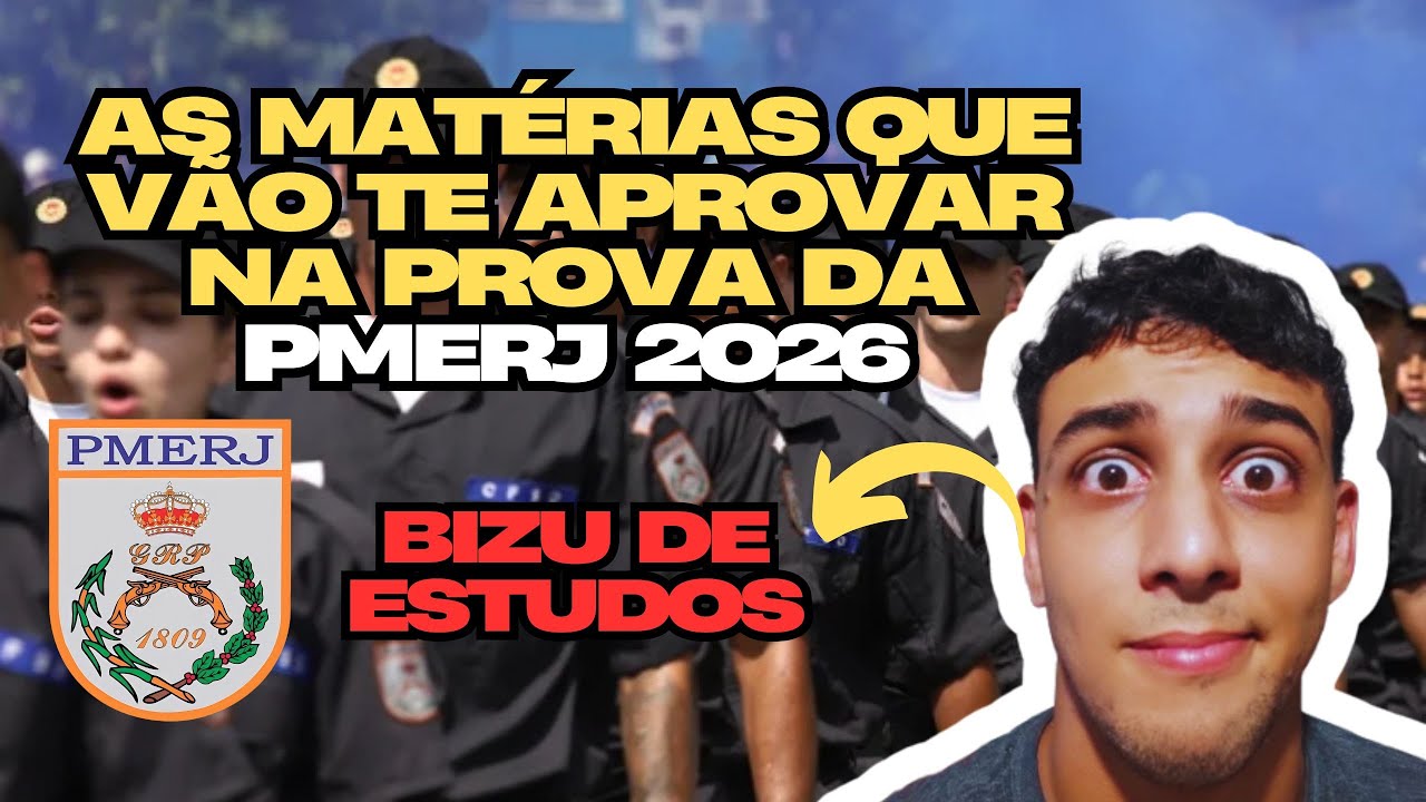 AS MATÉRIAS QUE VÃO TE APROVAR NA PMERJ 2026 | BIZU DE ESTUDOS