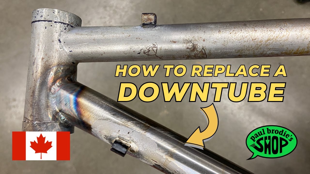 How to replace a DOWNTUBE on a bicycle frame // paul brodie's shop