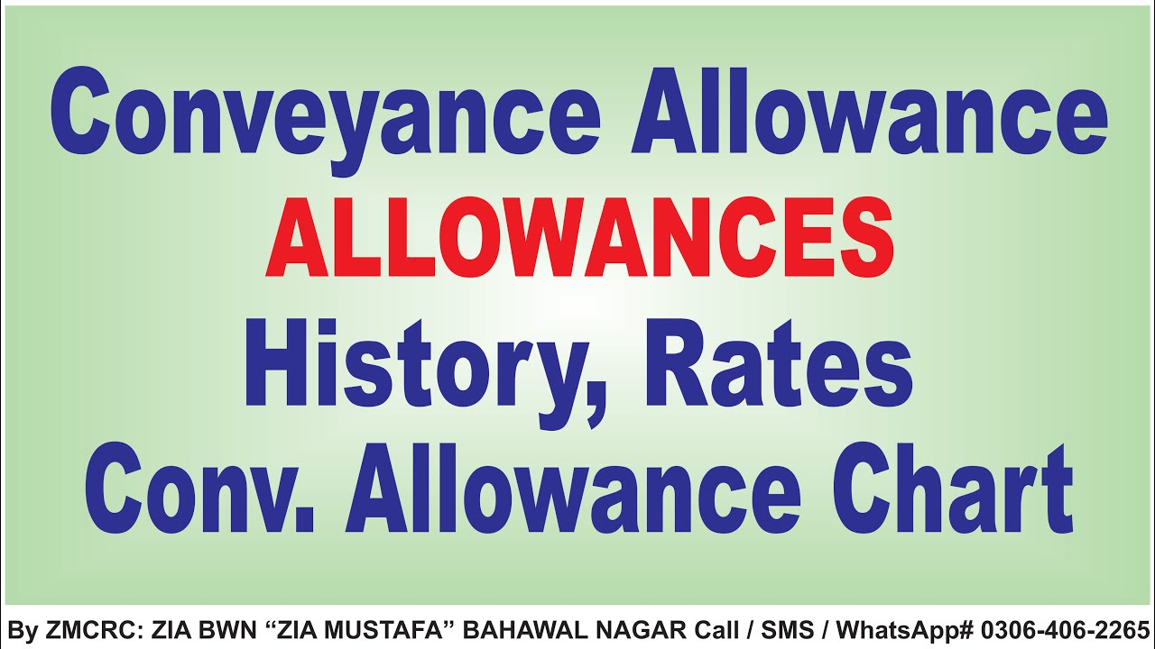 History of Conveyance Allowance | Rates & Chart | Employees Corner Zia |