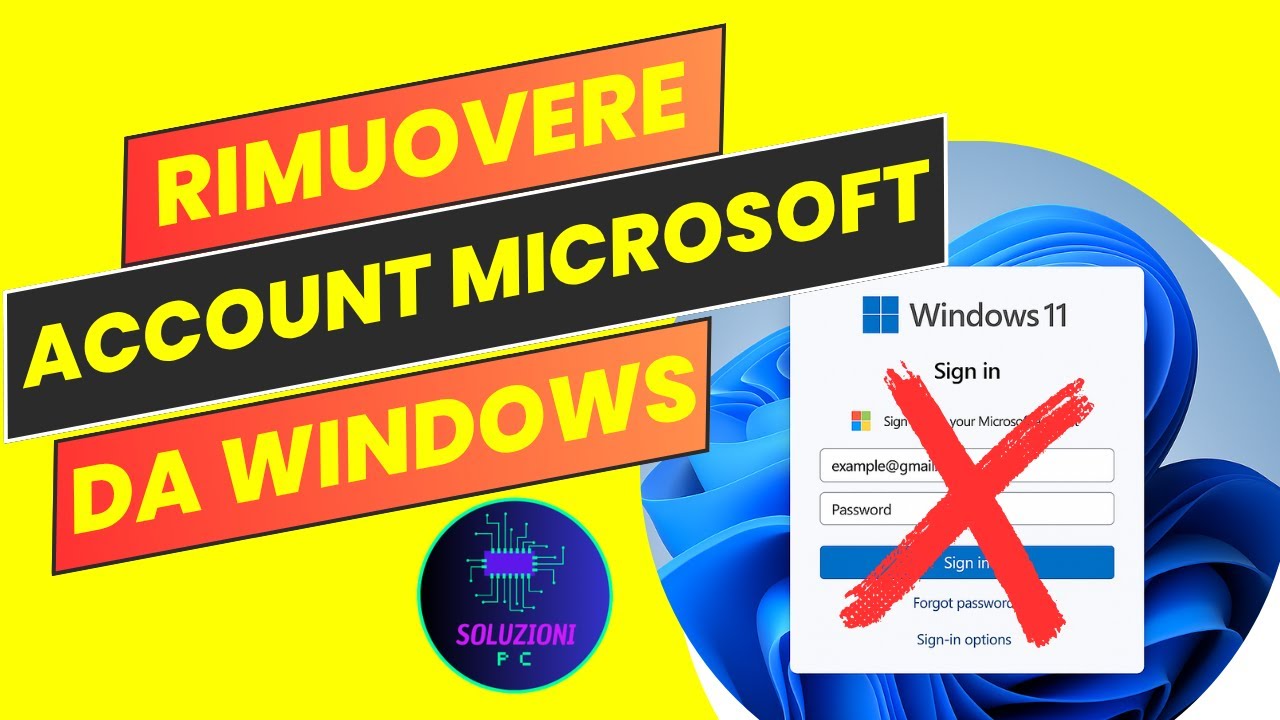 Rimuovere un account Microsoft da Windows 11