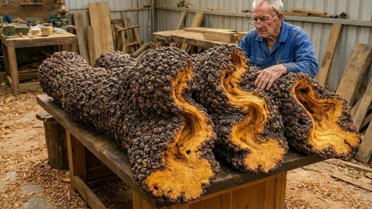 No One Expected Jackfruit Wood to Be So Beautiful Until a OLD Carpenter Created a Masterpiece!