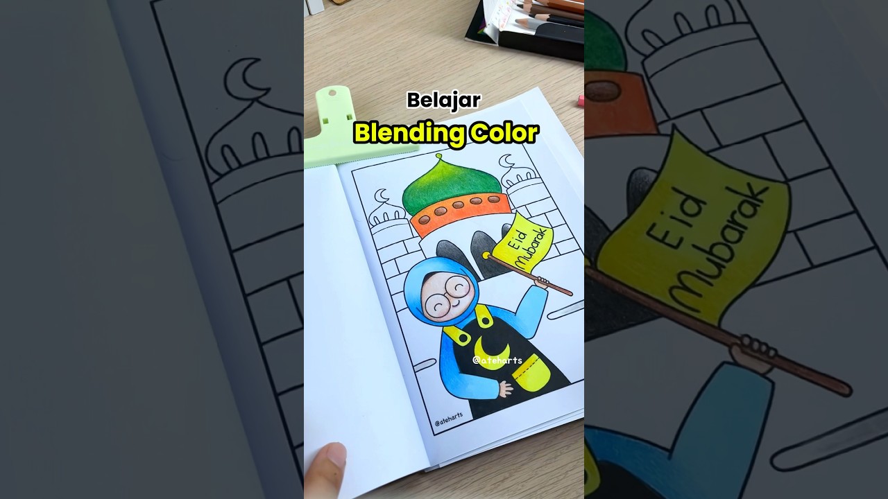 Belajar blending pensel warna. #mewarna  #coloringtutorial