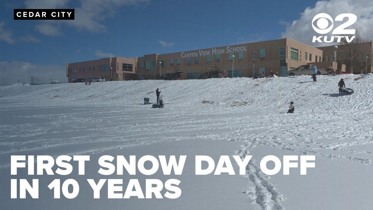 Cedar City students celebrate first snow day off in 10 years