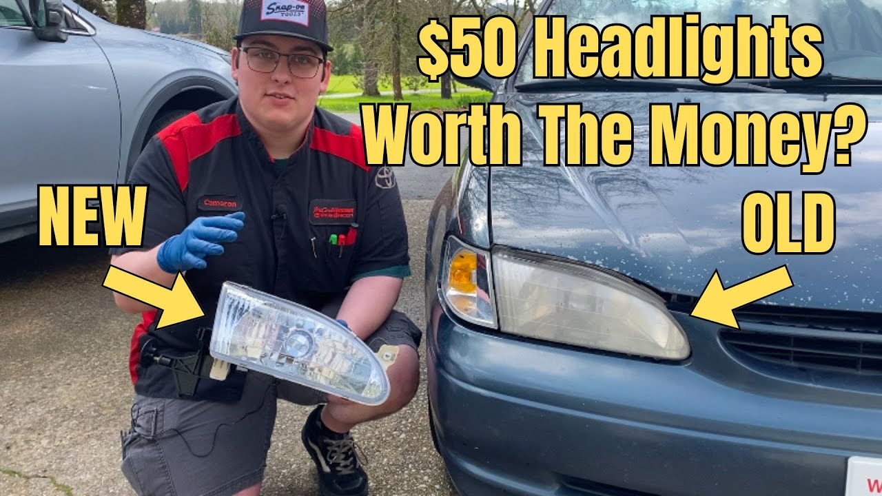 $50 Headlights Brand New Install Tutorial - 1998-2002 Toyota Corolla