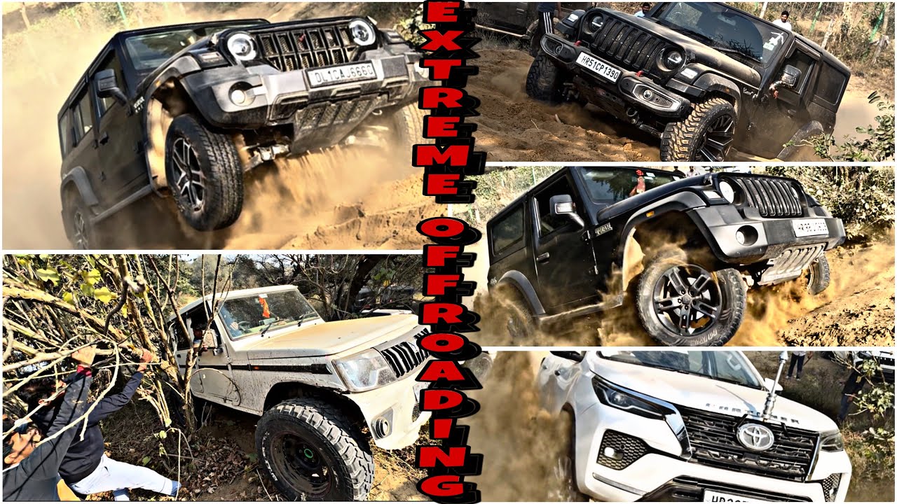 Thar Roxx Vs Bolero Vs Fortuner vs Thar 3Door Extreme Offroading 😱|| Thar Roxx ki Hawa khrab kardi😂
