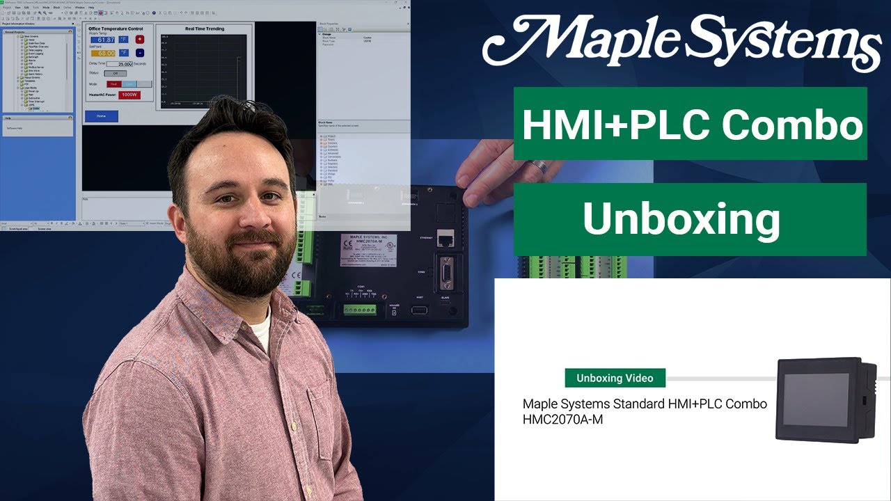 Unboxing a Maple Systems HMI+PLC Combo - HMC2070A-M