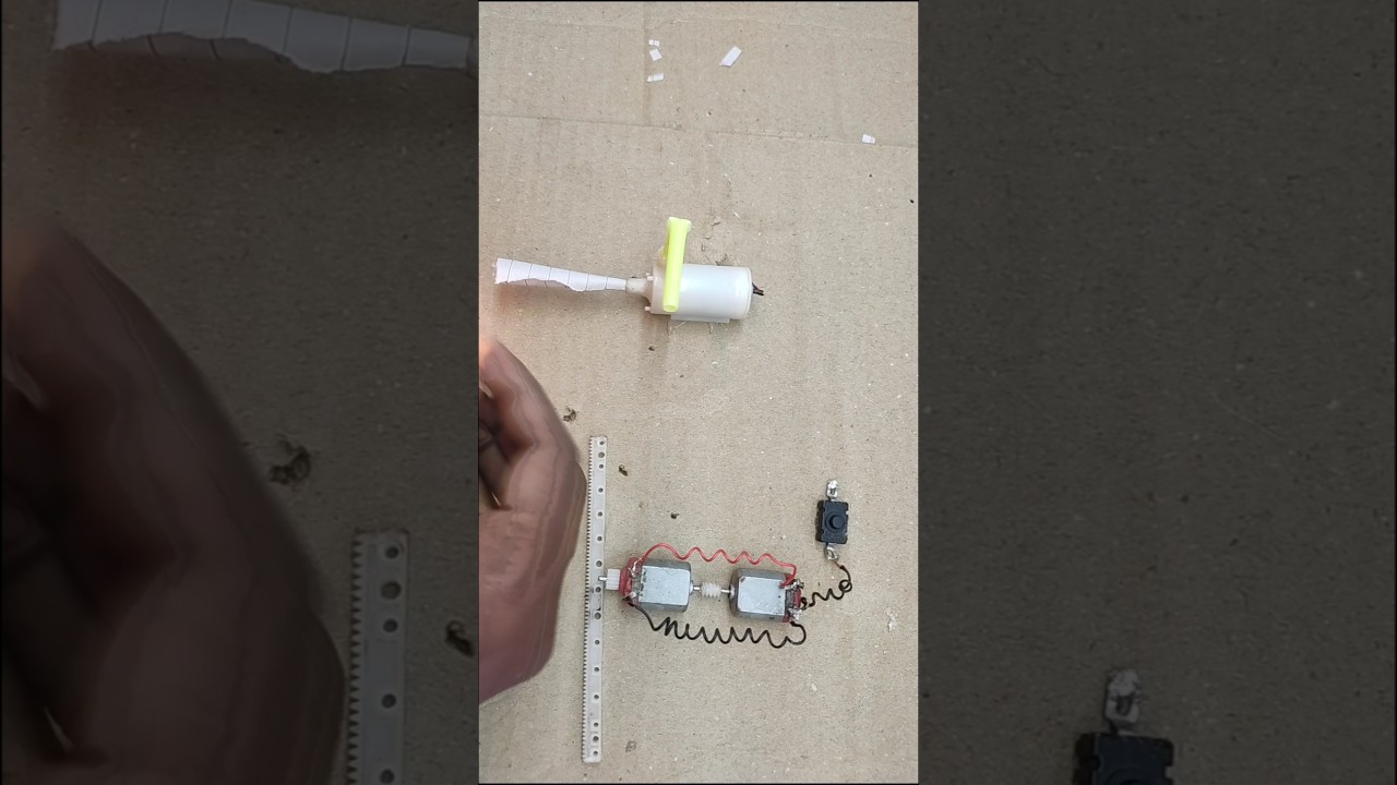 mini smoke engine with used double DC motor with rack and gear_Dc Motor Hack