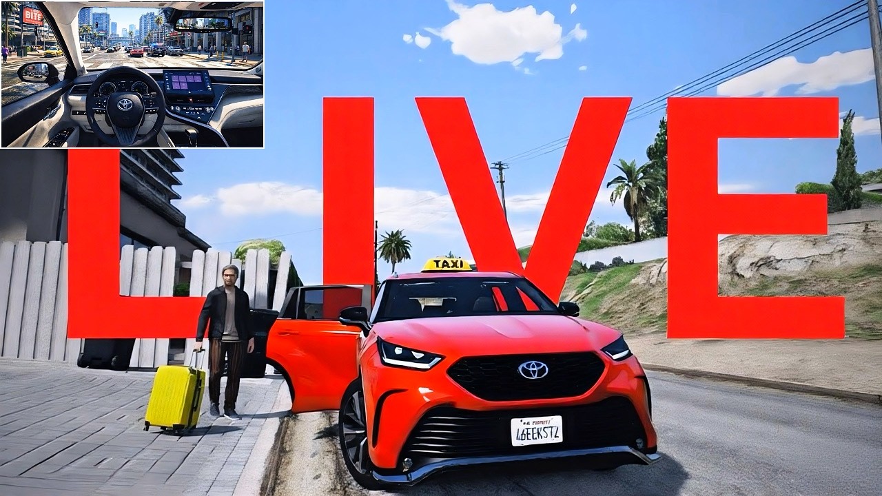 GTA 5 - Luxury Private Taxi Job with Toyota Highlander | POV Live