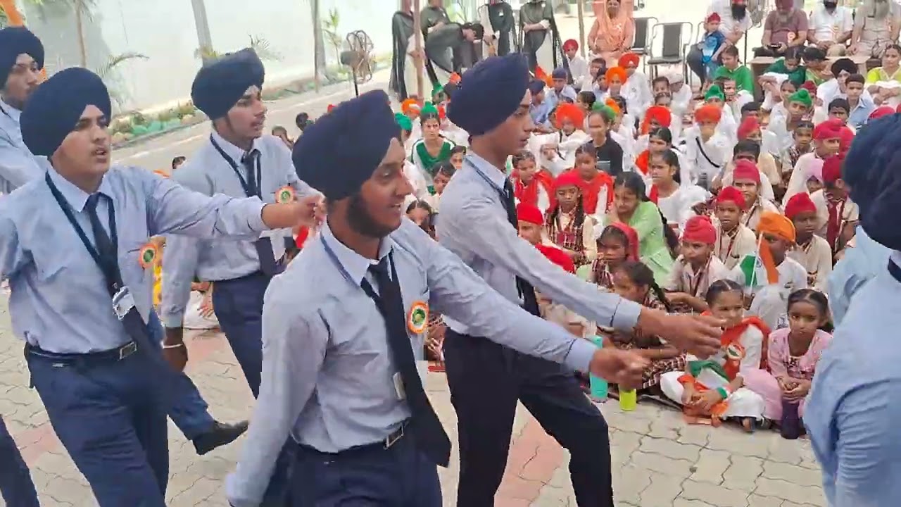 Prade and flag ceremony hosted on occasion of independence day at SGTB Sen. Sec. School, Jogi Cheema