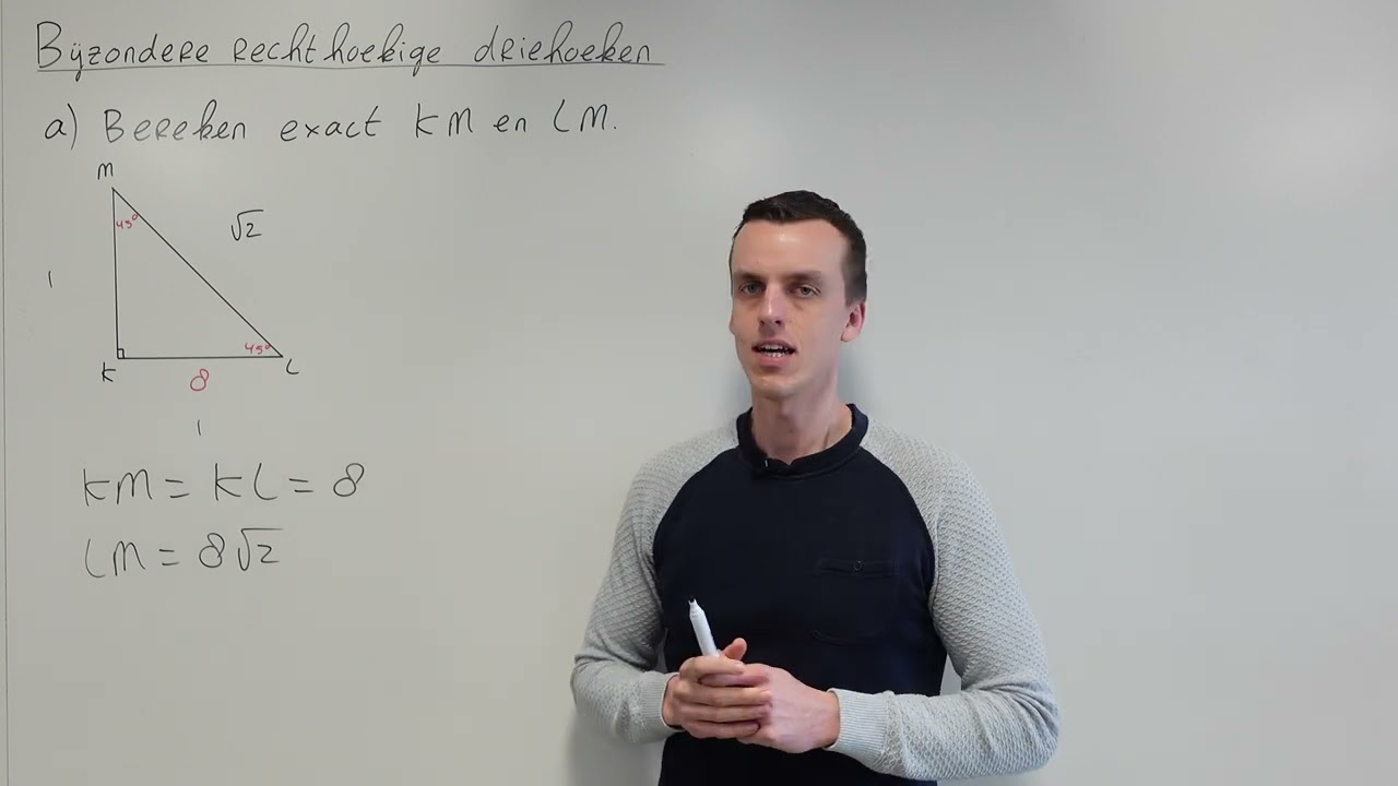 Bijzondere rechthoekige driehoeken (HAVO wiskunde B & VWO wiskunde B)