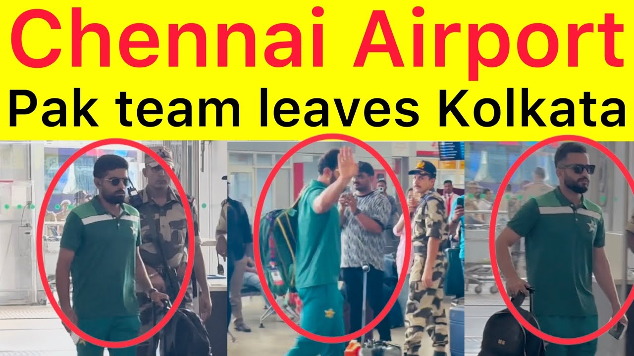 Exclusive 🛑 Sad faces 🛑 Pakistan team at Chennai Airport going Kolkata for Pak vs Bangladesh Match