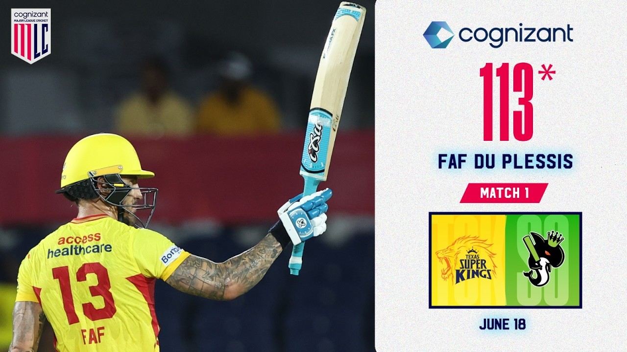 Faf Du Plessis' EPIC 113* Not Out! | Cognizant Major League Cricket 2026