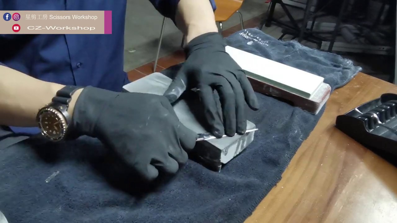 星剪工房 (剪刀研磨系列Vol.4) Repair and sharpening a damaged hair scissors