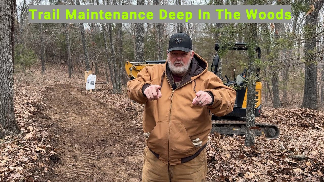 Trail Maintenance Deep In The Woods using SANY SY26U Excavator