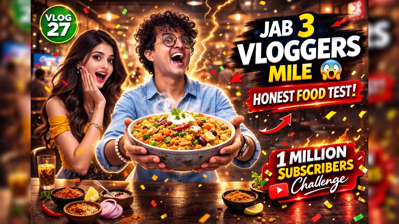 Jab We Met 3 Vloggers | Jowaar Khichdi Honest Review | 1M Subscribers Challenge | 