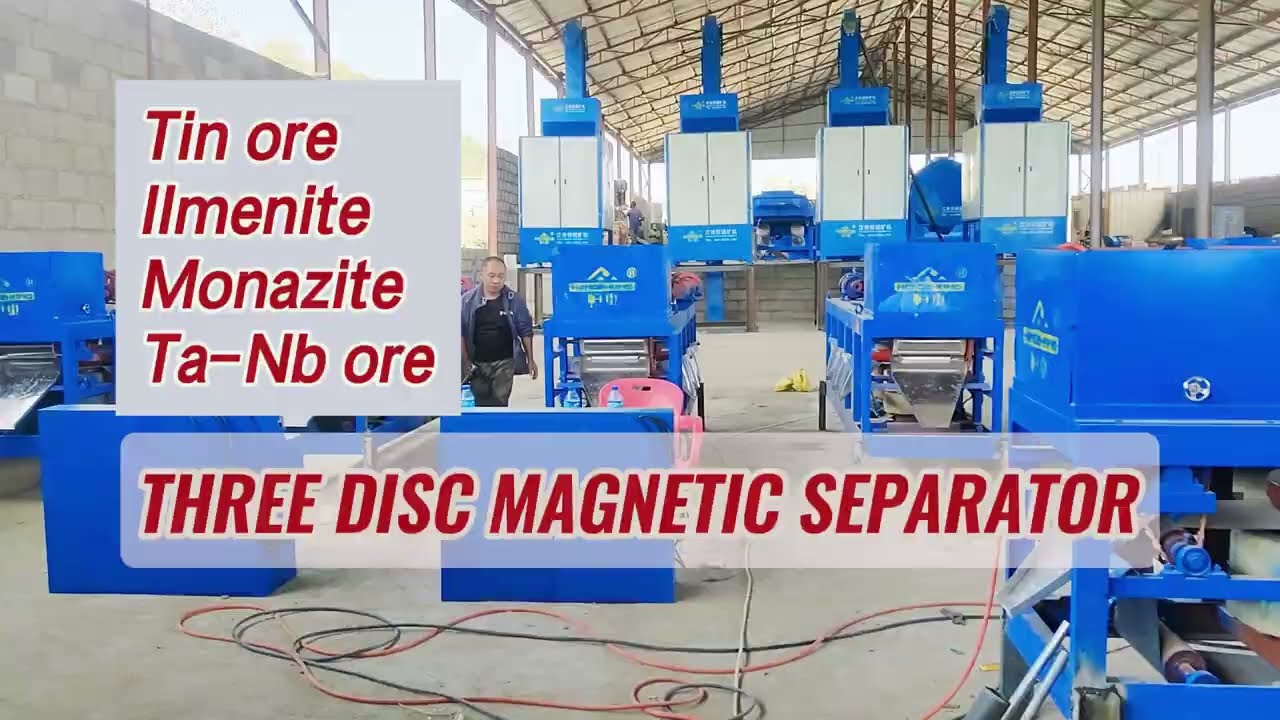 Efficient Tin/Tantalum/Monazite Separating &ndash; 20,000 Gauss Dry 3-Disc Magnetic Separator!