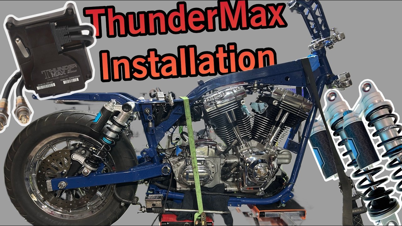 Installing my ThunderMax tuner and Legends Revo Arc Shocks (2005 Dyna)