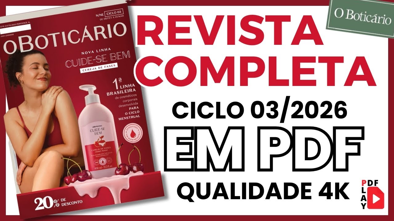 Revista O Botic&aacute;rio | Ciclo 03/2026 | PDF 4K (Melhor Qualidade)