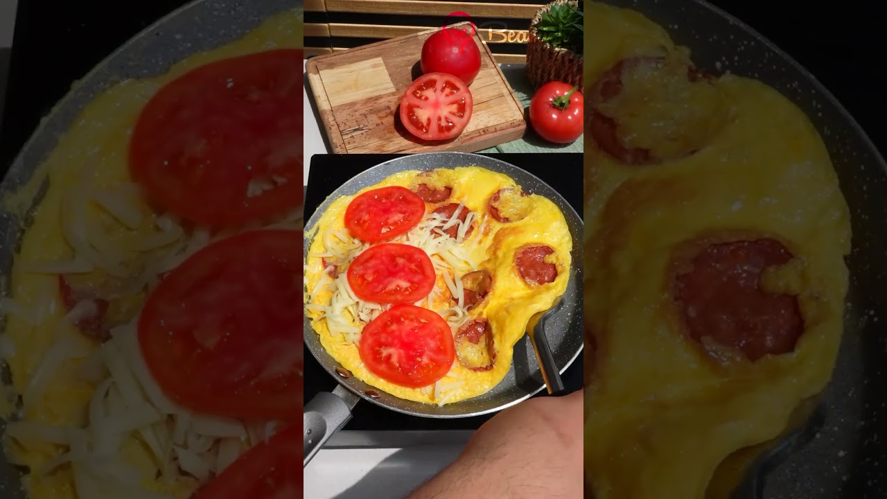 Tasty Egg & Salami Breakfast #delicious #egg #salami #breakfastideas