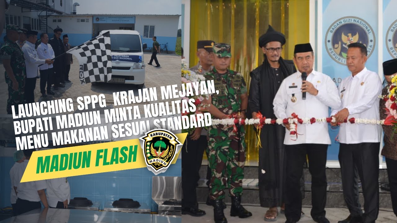 Launching SPPG  Krajan Mejayan, Bupati Madiun Minta Kualitas Menu Makanan Sesuai Standard