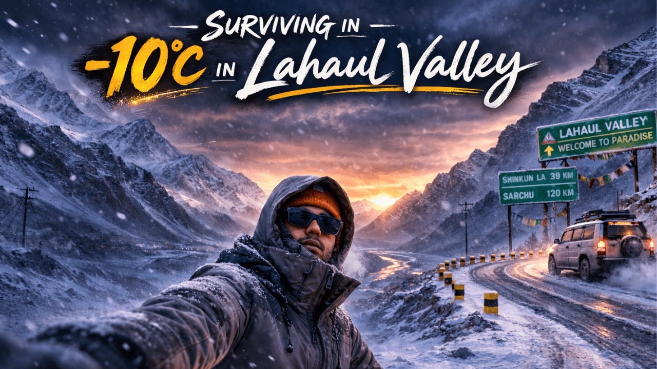 Exploring Lahaul Valley at -10°C ❄️ | Winter Road Trip India (Ep. 3)