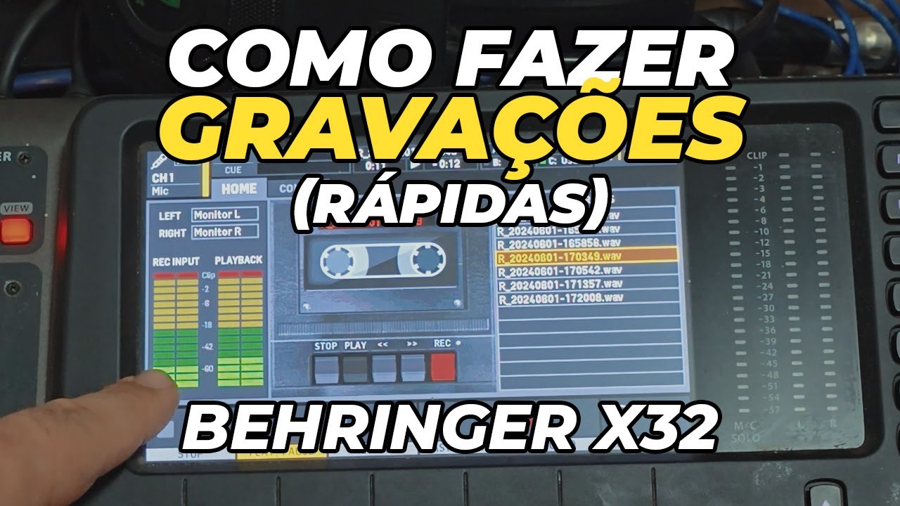 GRAVAÇÕES (direto da mesa) | Behringer X32 | Como funciona