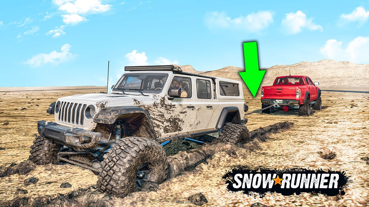 СМОЖЕТ ЛИ ЧИТ JEEP WRANGLER ПЕРЕТЯНУТЬ ЧИТ FORD RAPTOR? ПЕРЕТЯГИВАНИЕ КАНАТА! SNOWRUNNER С МОДАМИ