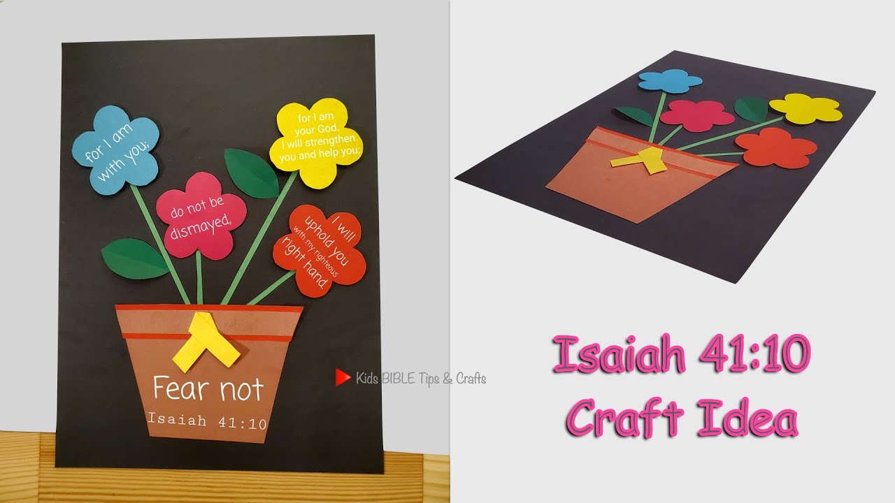 Flower craft | 🪴🌻 | Isaiah 41:10 | ஏசாயா 41:10 | Bible Craft | Sunday school craft idea