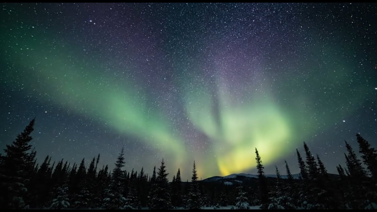 4K Kuzey Işıkları-4K Northern Lights | 3 Saatlik Sakinleştirici ve Rahatlatıcı Müzik