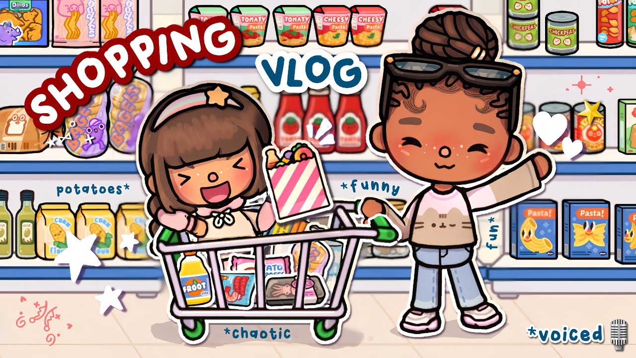 *☃️CHRISTMAS *Shopping vlog🍬🎄₊°｡❆||Tocaboca roleplay⋆⁺₊❅.||voiced 🎙