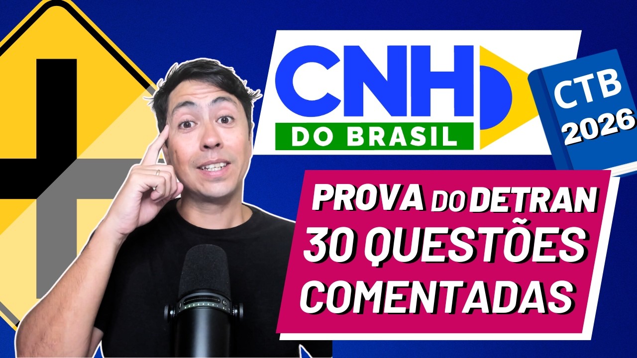 PROVA CNH DO BRASIL 2026: Questões de Legislação que MAIS CAEM (Atualizado) CNH DO BRASIL 2026
