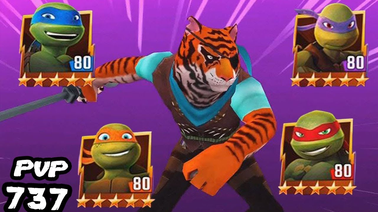 TMNT Legends PVP 737 (Leonardo, Raphael, Donatello, Mikey, Tiger Claw)