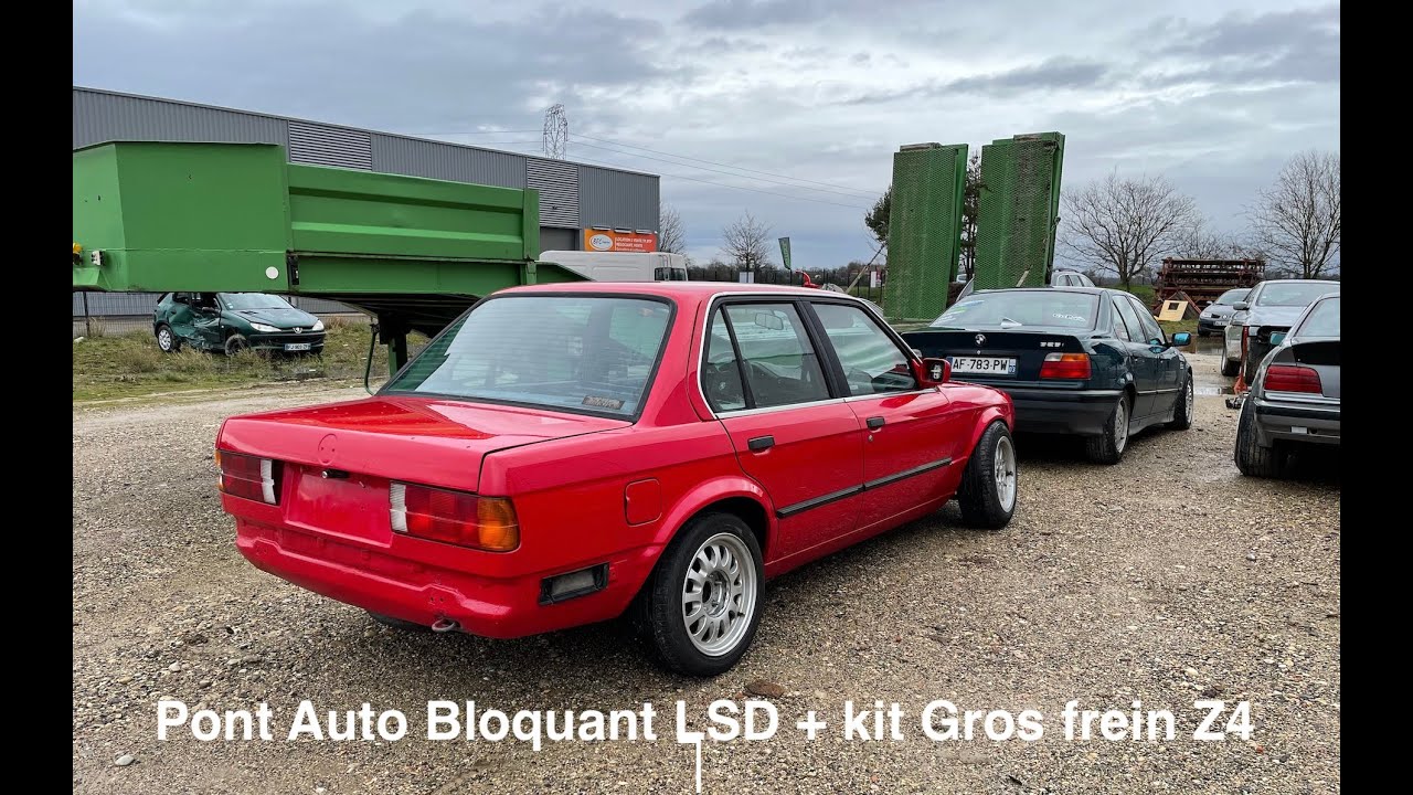 J'Installe un pont court auto bloquant et j'améliore le freinage arrière de BMW e30 330i.