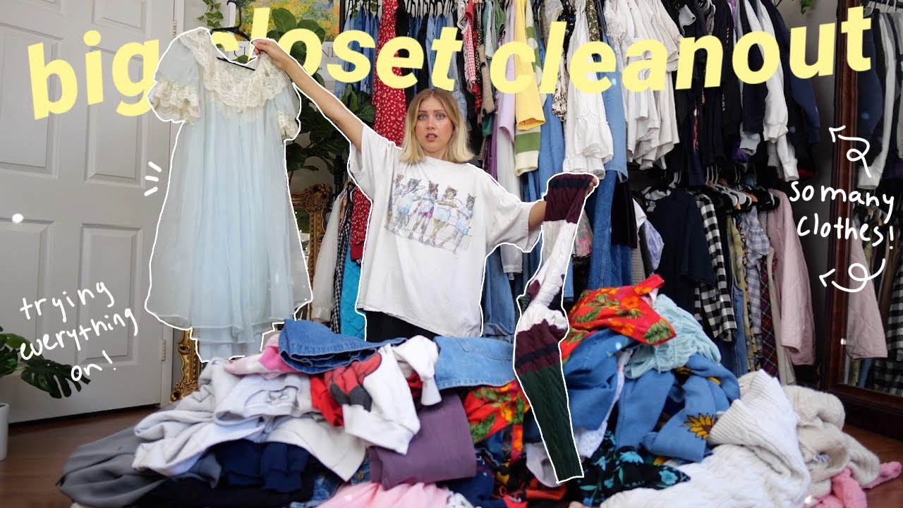 EXTREME CLOSET CLEANOUT!!! trying on every item of clothing I own! (this literally took TWO days)