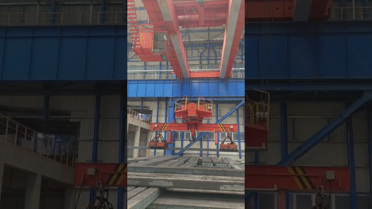 Double Girder Overhead Crane for Billet Handling - Custom Steel Mill Cranes
