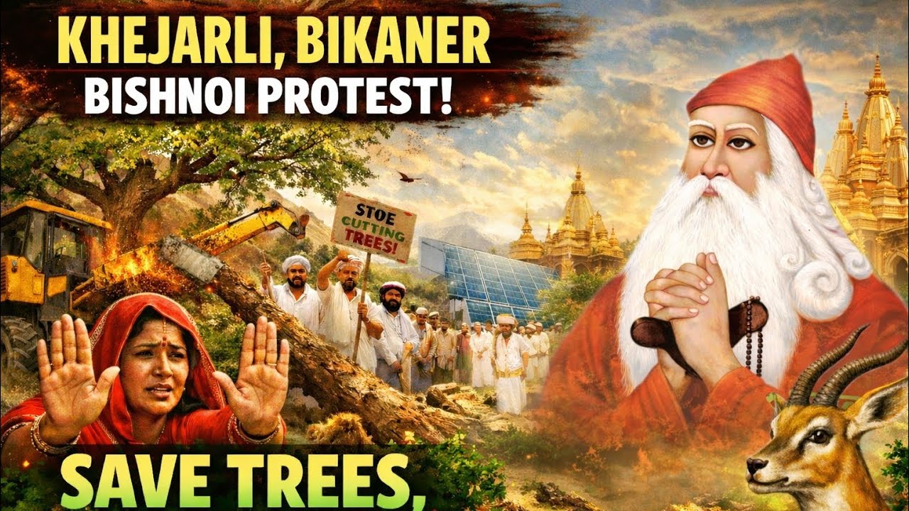 आंदोलन तेज़ हो रहा है – पूरा वीडियो देखें!बिश्नोई समाज का संघर्ष।पेड़ बचाओ आंदोलन – बीकानेर से सीधा!