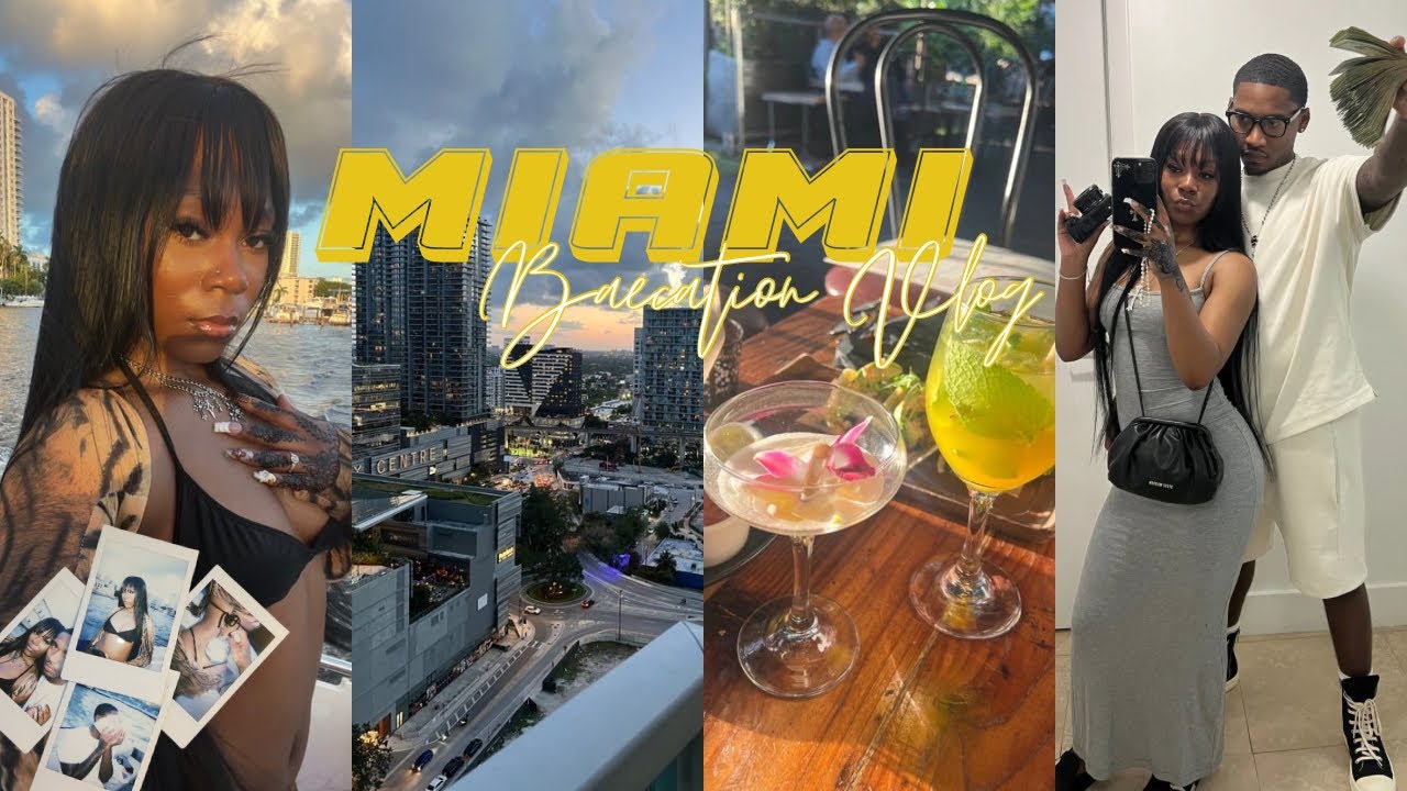 Travel Vlog: our first Baecation🌴| Miami vibes, yacht, 5 star restaurant, top floor condo & more!!