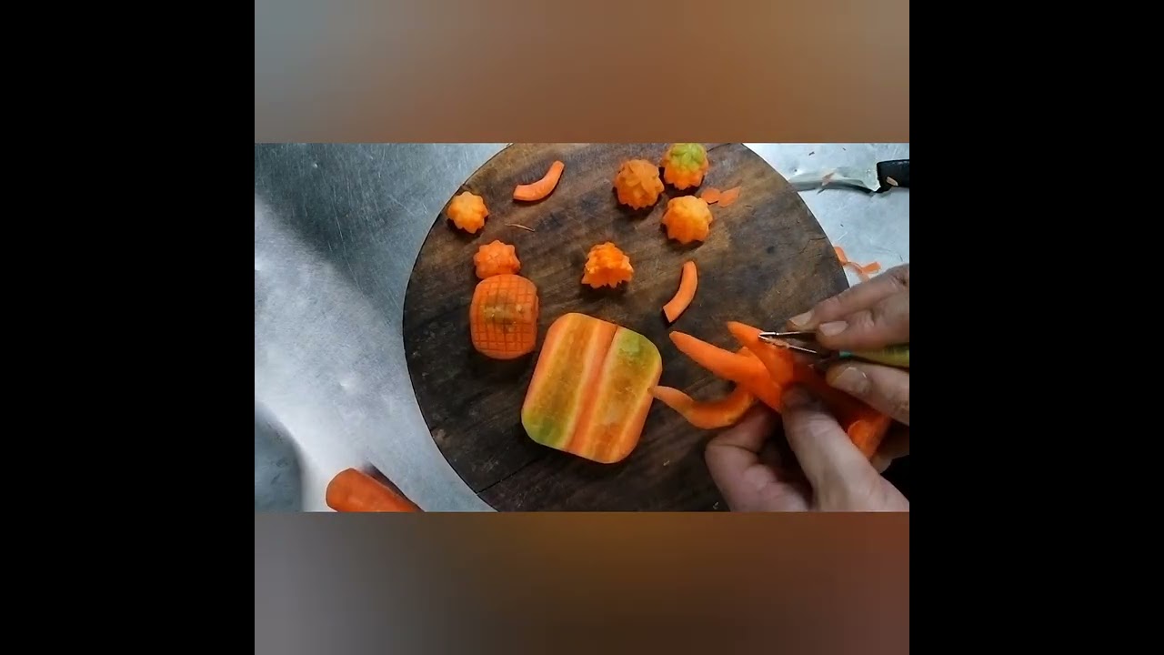 How to make vegetables tree house  carving step by step 