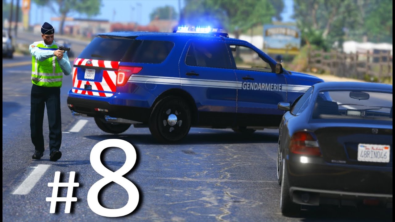 GTA 5 : GENDARMERIE E.R.I | Contrôles Routiers #8