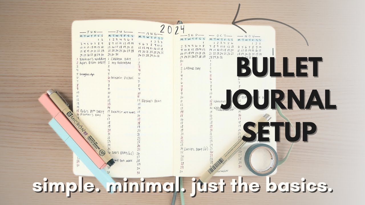 Minimal Bullet Journal Setup 📓 EASY setup for beginners
