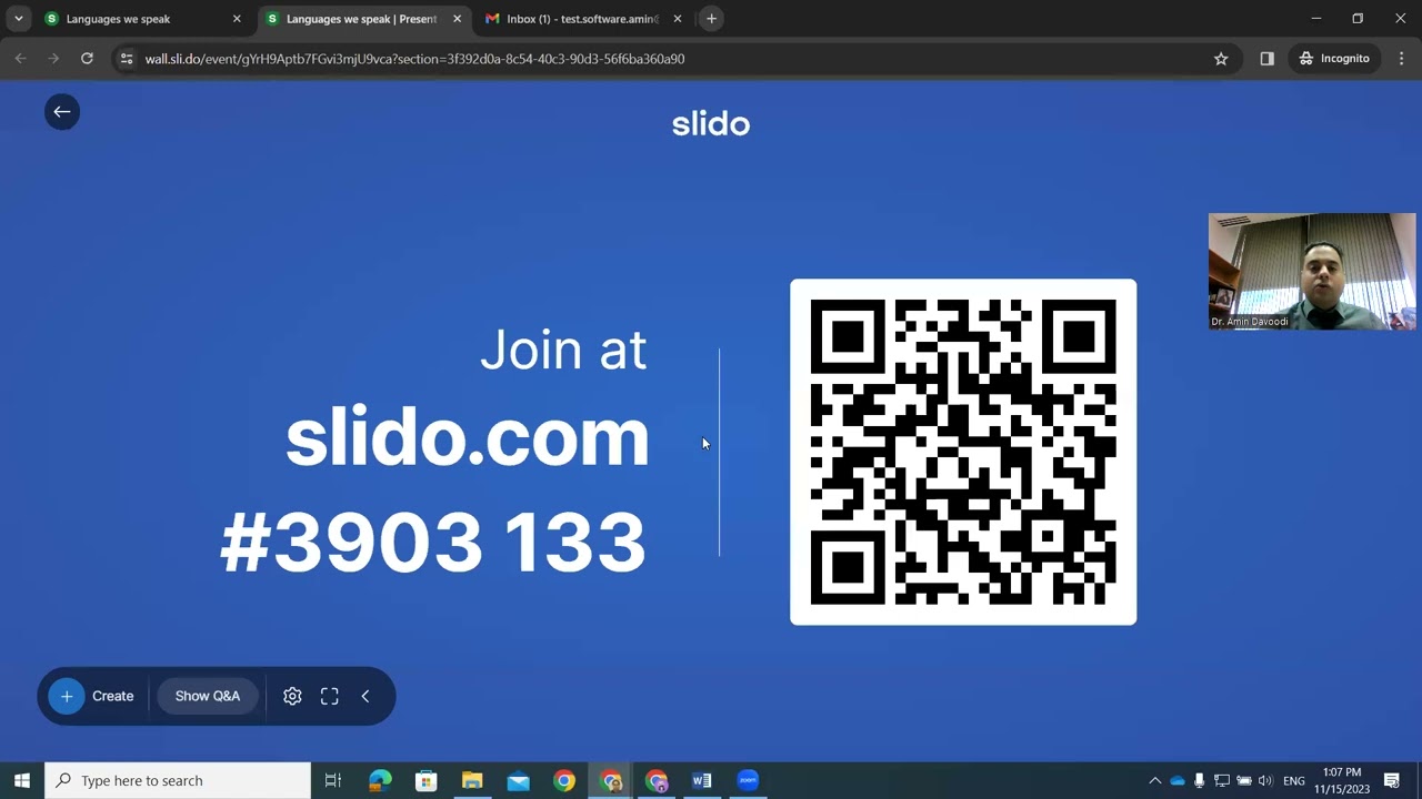 How to create live word clouds with Slido.com