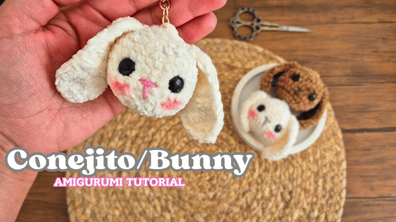 MINI CONEJITO AMIGURUMI | LLAVERO A CROCHET | TUTORIAL🐰🩷 | EL GRILLITO TEJEDOR BY LILY