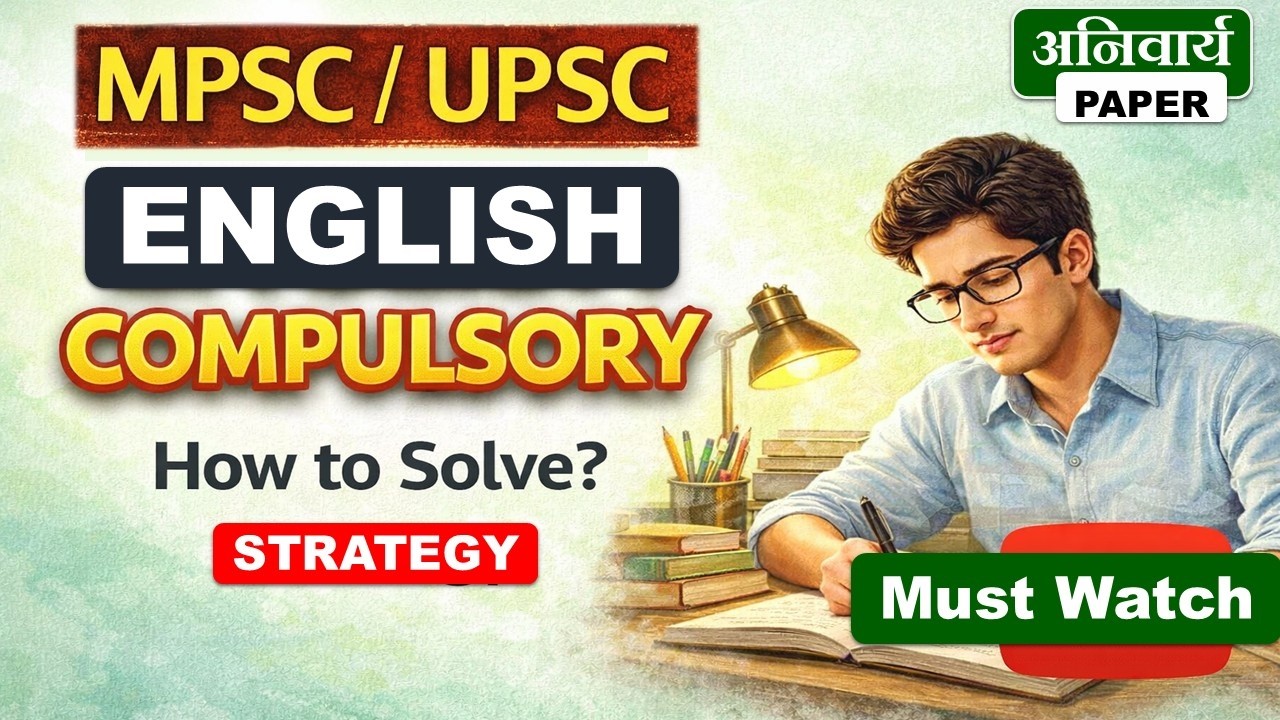 ENGLISH Compulsory  l पेपर कसा सोडवावा ? इंग्रजी अनिवार्य पेपर Iइंग्रजी पेपर विश्लेषण UPSC/MPSC