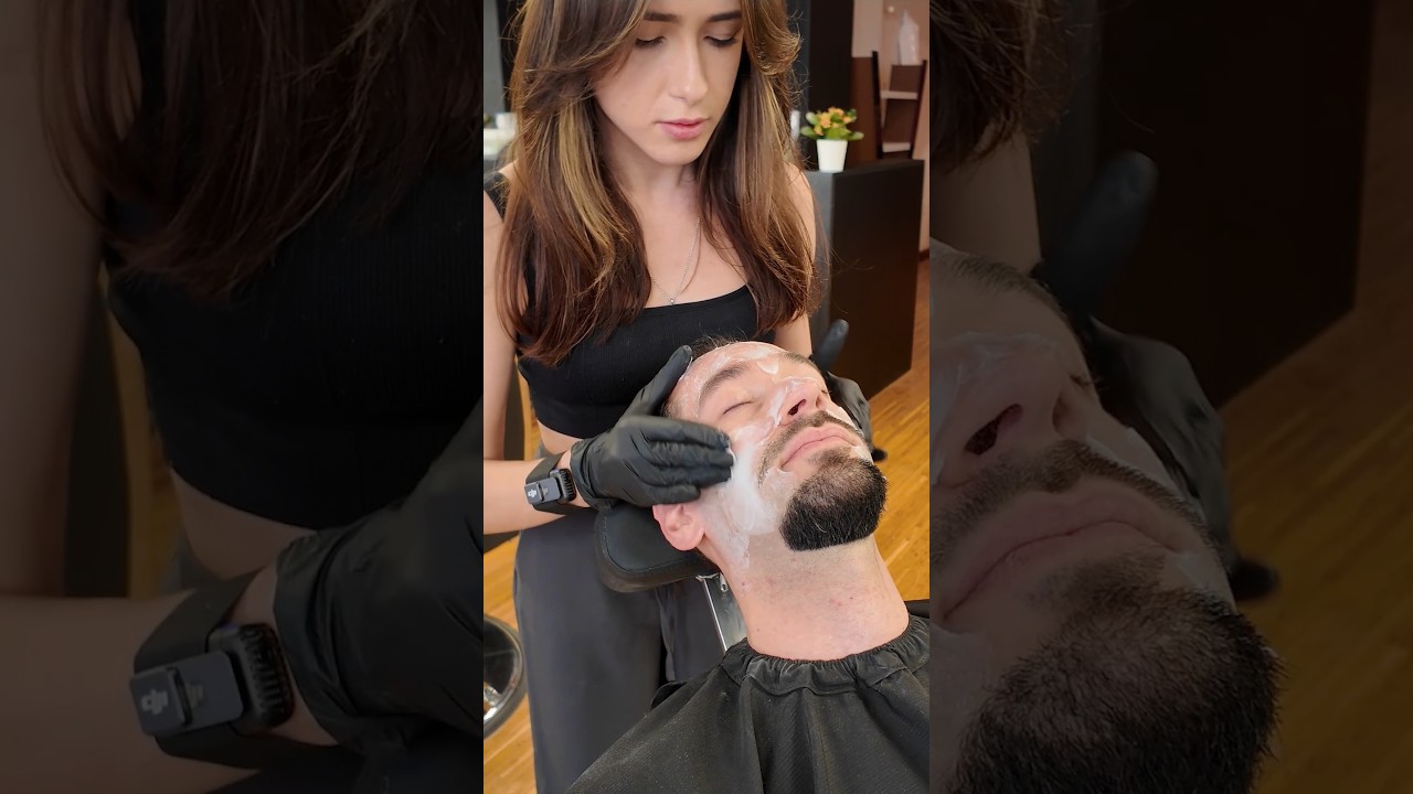 💈Shave with never-ending EXTRAS! #asmr #relax #barbershop #barber #razor #mask #beard #relaxing