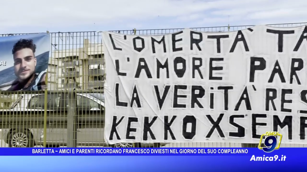 Barletta - Amici e parenti ricordano Francesco Diviesti nel giorno del suo compleanno