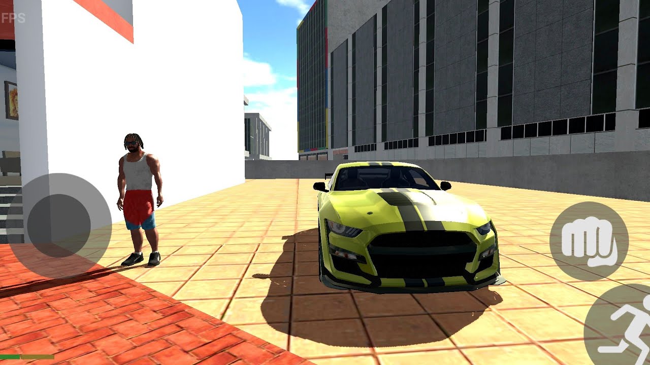 Mustang car testing indian bikes driving 3D 