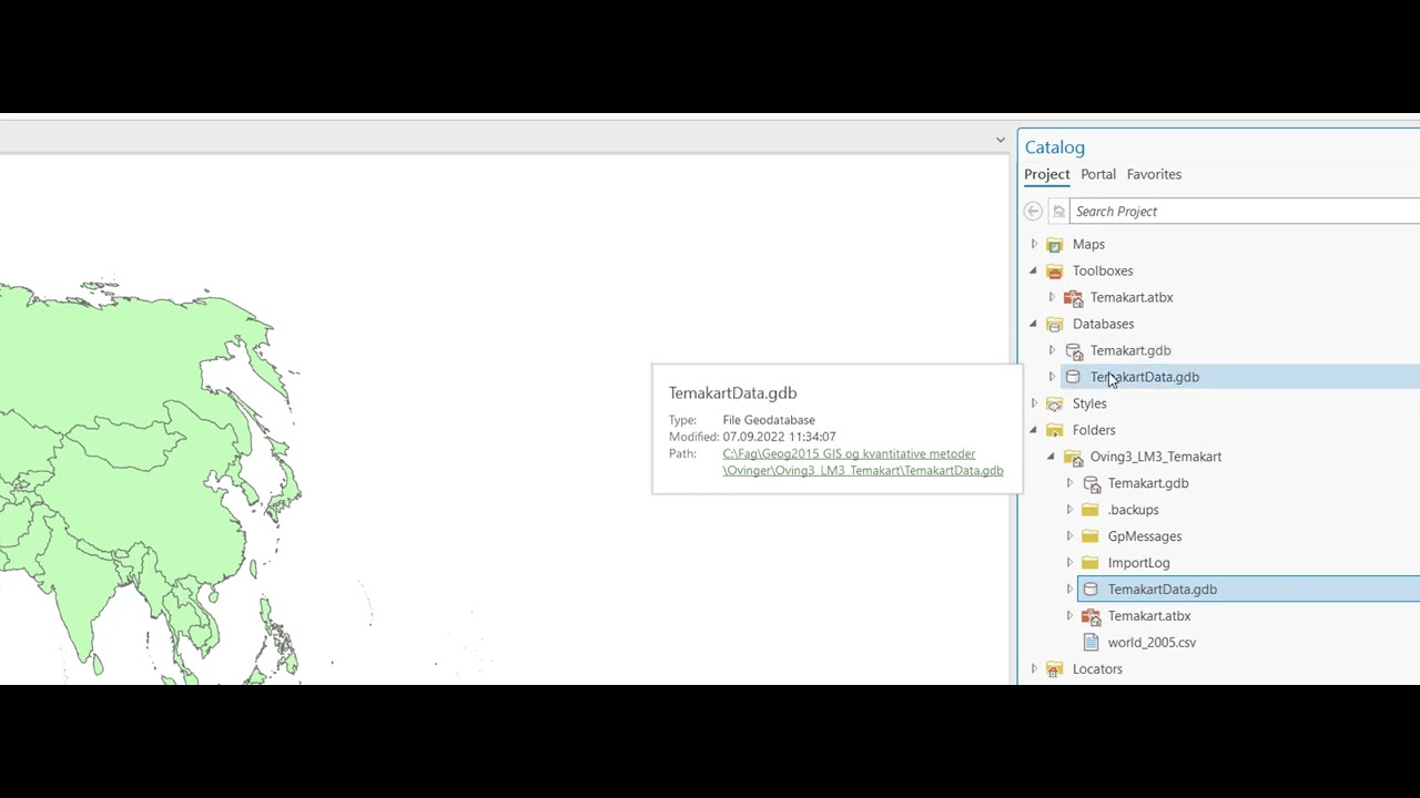 Default Geodatabase in ArcGIS Pro