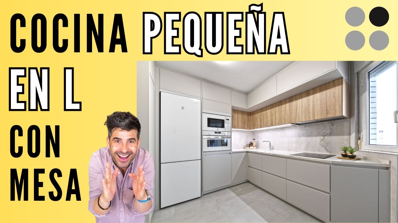 Cocinas PEQUEÑAS en L Modernas CON MESA CJR
